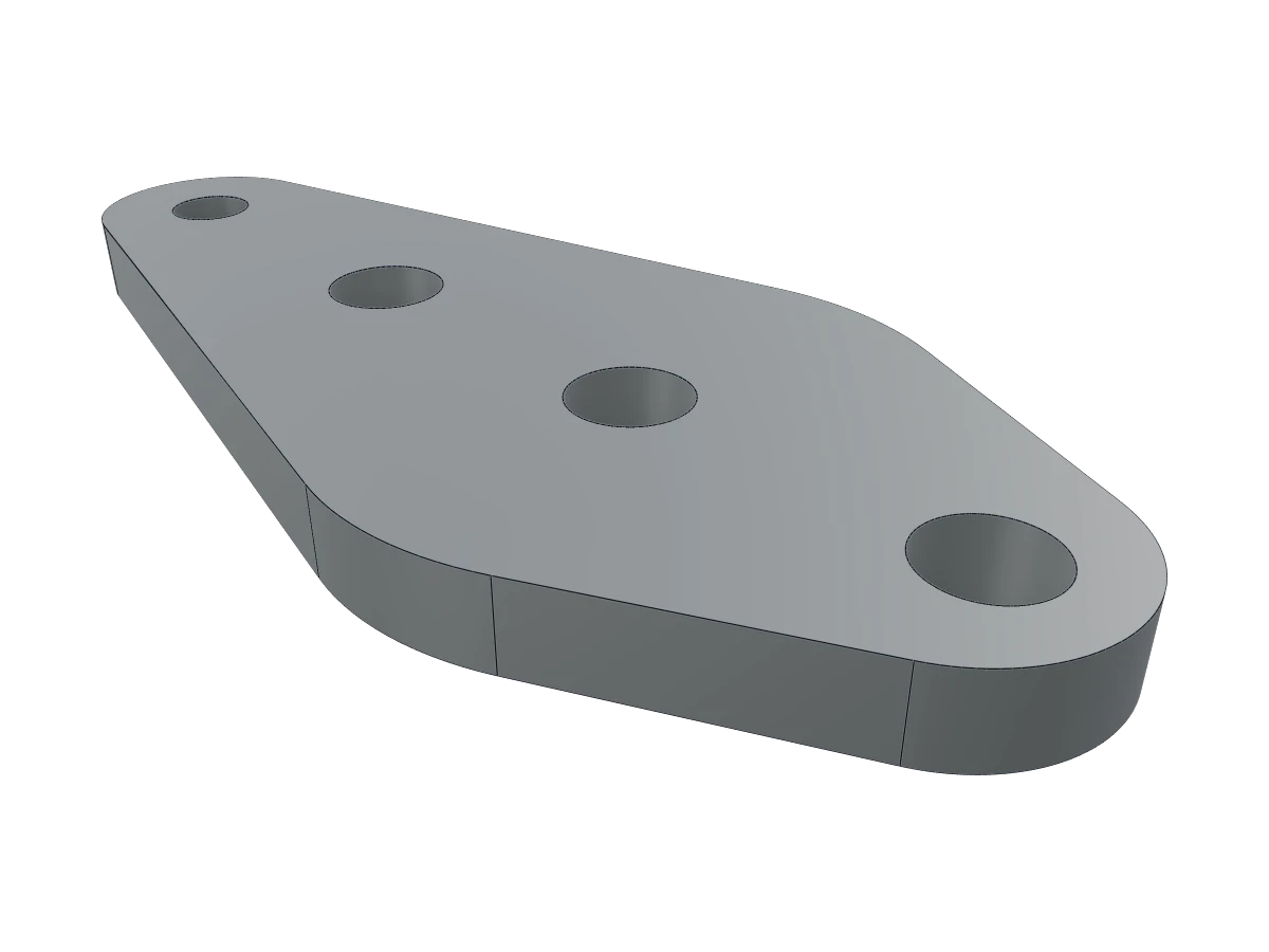 Four-Hole Tapered Plate