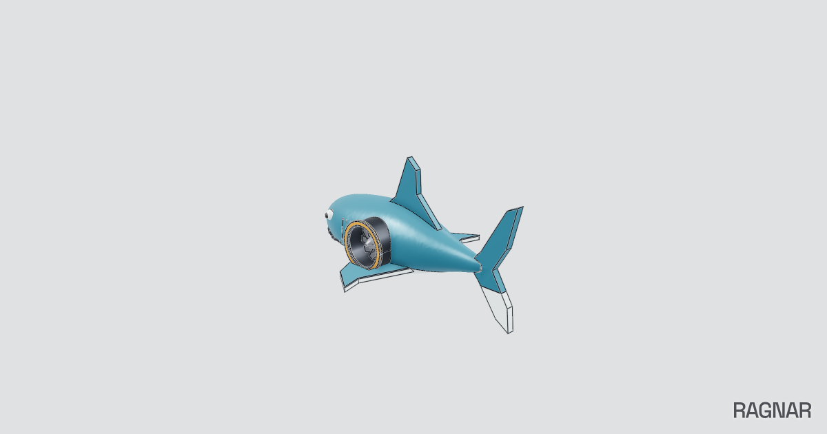 Flying shark model