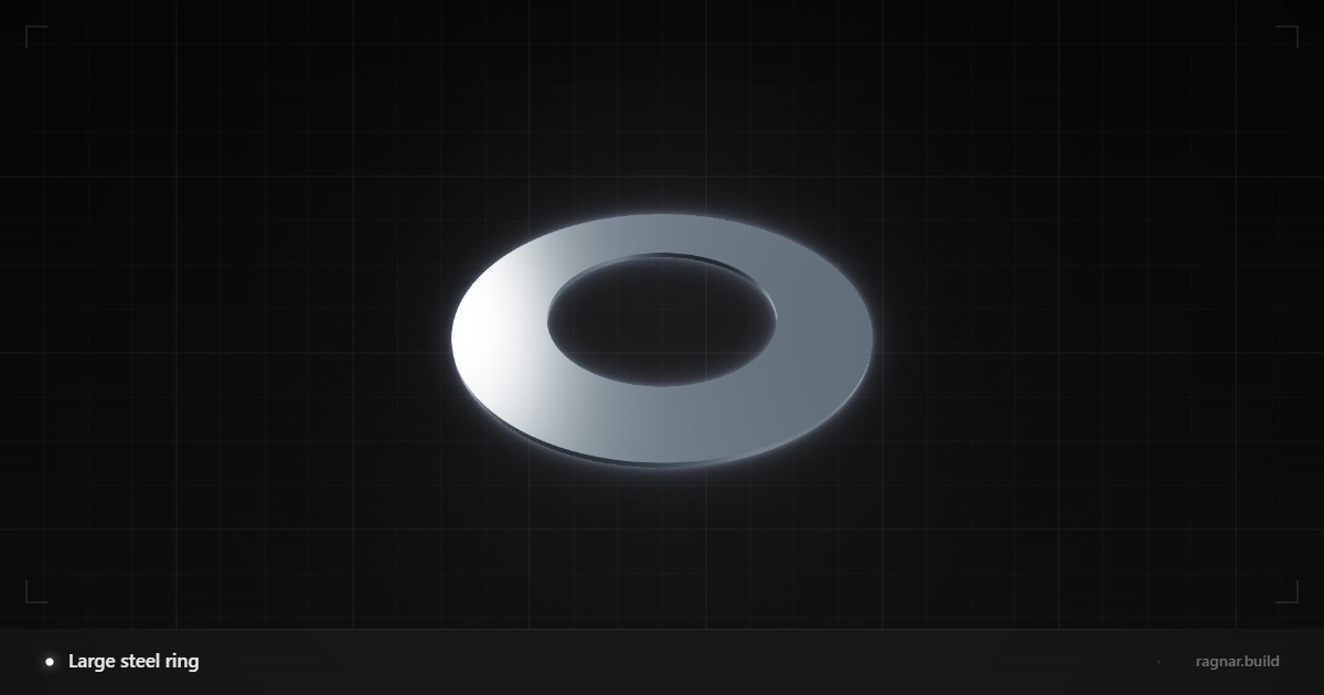 Large steel ring