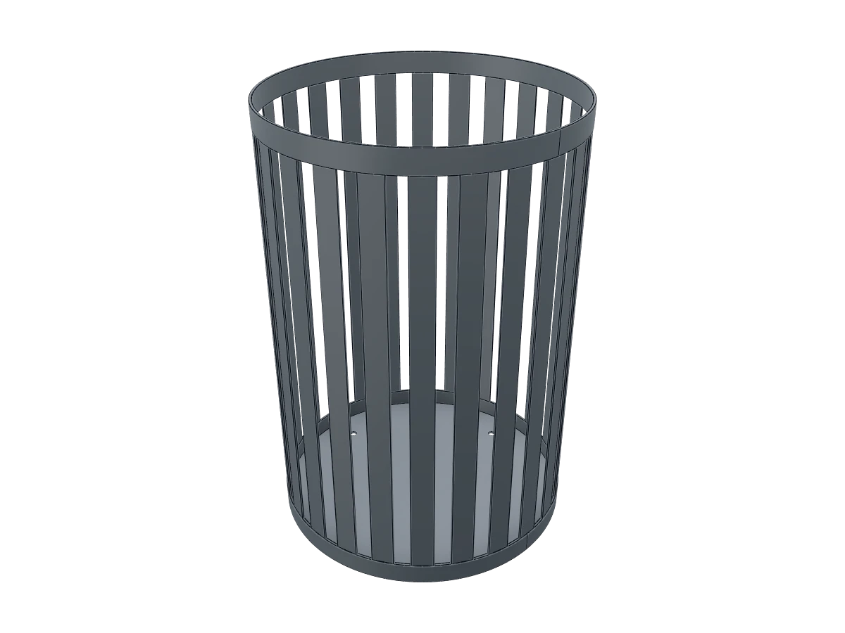 Slat Sided Trash Can Holder