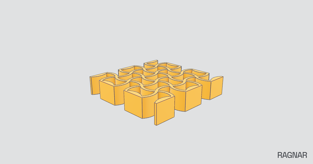 Bio-inspired square panel