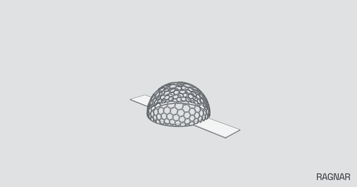 Honeycomb Hemisphere Shell (remix)