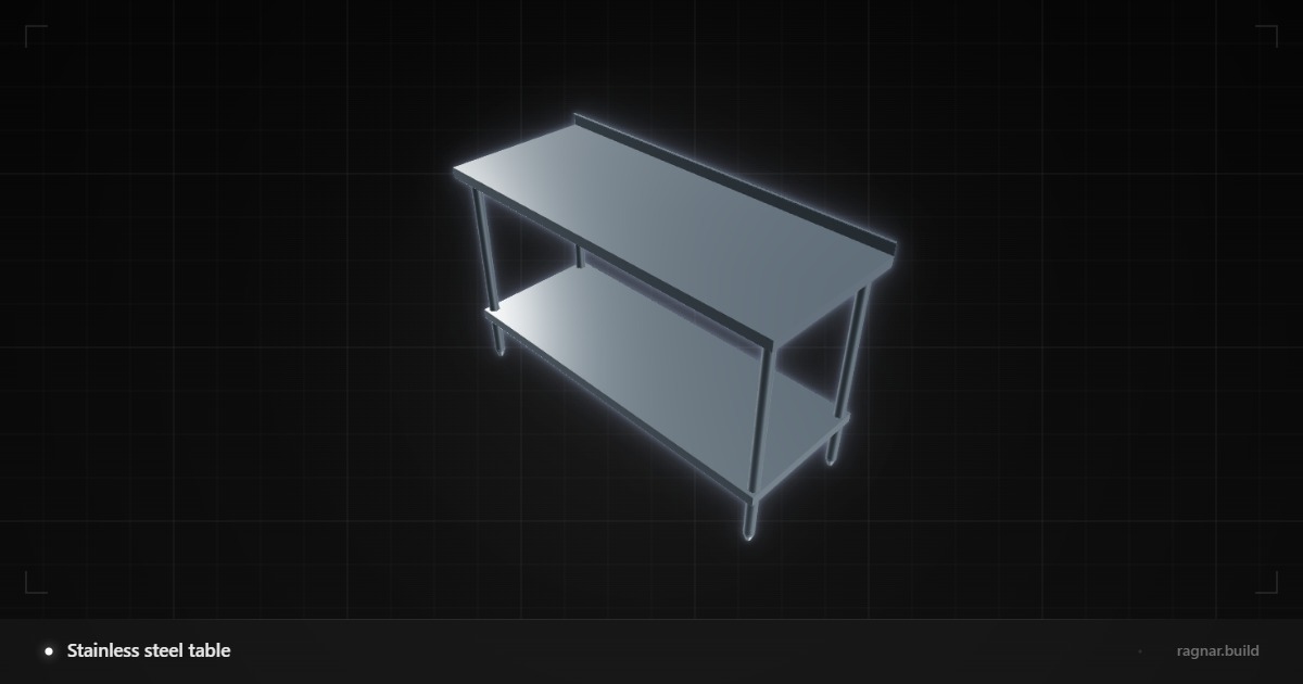 Stainless steel table