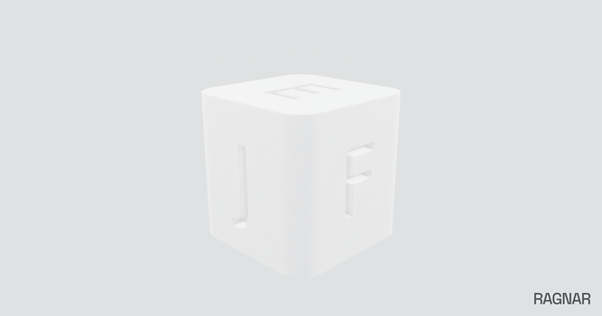 Lettered Rounded Cube