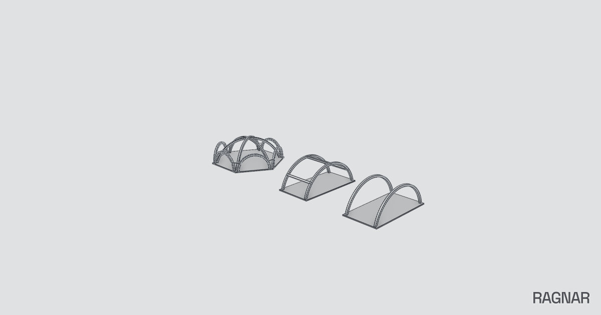 Spaced arch model