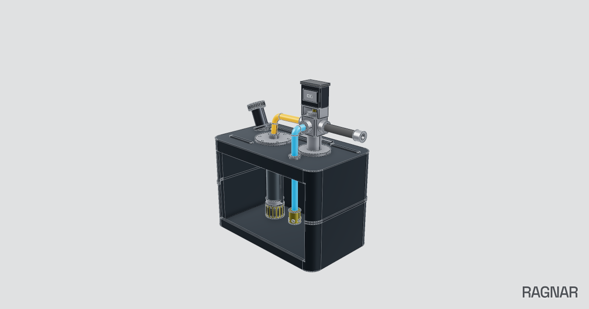 Sectioned fuel tank