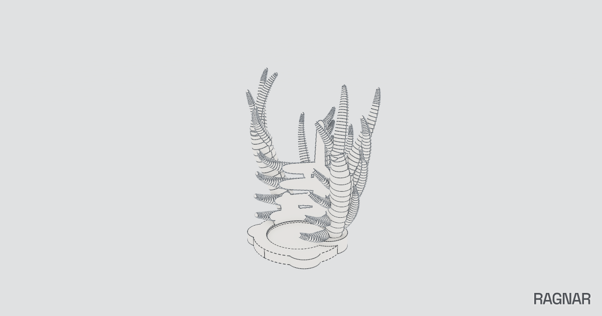 Organic Skeletal Bottle Holder
