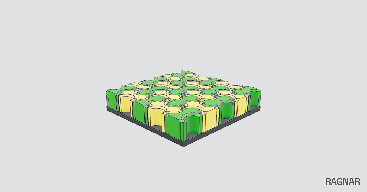 Bio-inspired square panel