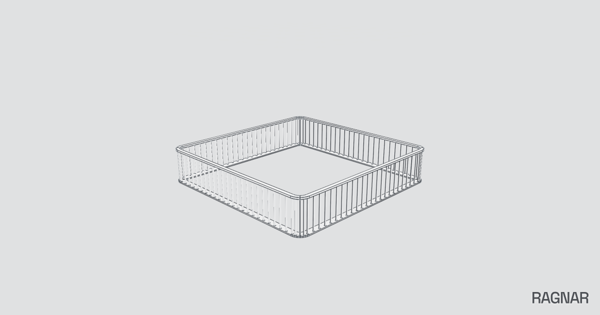 Square fence panel